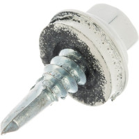 Кровельный саморез, белый Крепежная техника 5.5х19 RAL 9003 300шт 420208 БК