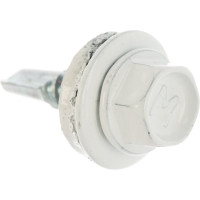 Кровельный саморез, белый Крепежная техника 5.5х19 RAL 9003 300шт 420208 БК