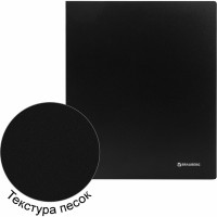 Папка на 4 кольцах BRAUBERG "Стандарт", 40 мм, черная, до 300 листов, 0.9 мм, 221620