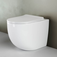 Унитаз соло Ceramicanova MIA Rimless с крепежом, с сиденьем-крышкой с микролифтом CN1810