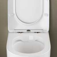 Унитаз соло Ceramicanova MIA Rimless с крепежом, с сиденьем-крышкой с микролифтом CN1810