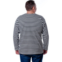 Тельняшка с длинным рукавом БЕРТА хлопок, плотная, черная полоска 700ч-52-54