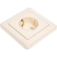 1-местная розетка Systeme Electric скрытой проводки W59 16А IP20 с заземлением без защитных шторок слоновая кость RS16-154-28