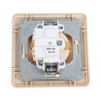 1-местная розетка Systeme Electric скрытой проводки W59 16А IP20 с заземлением без защитных шторок слоновая кость RS16-154-28