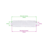 Насадка для цельной швабры-рамки OfficeClean Professional карман\завязки, 90х15 см, хлопок ворс 303087