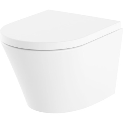 Безободковый подвесной унитаз Lavinia Boho Biore в наборе 2 в 1 330402CR