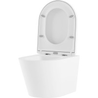 Безободковый подвесной унитаз Lavinia Boho Biore в наборе 2 в 1 330402CR