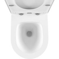 Безободковый подвесной унитаз Lavinia Boho Biore в наборе 2 в 1 330402CR