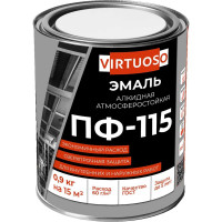 Эмаль VIRTUOSO ПФ-115 ГОСТ серая 0,9 кг RAL7046 11588889