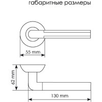 Дверная ручка MORELLI "Мозаика" MH-11 MAB/AB, цвет - бронза/ античная бронза 9008565