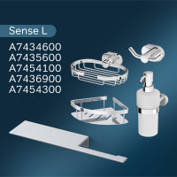 Полка AM.PM Sense L стеклянная, алюминий A7455100