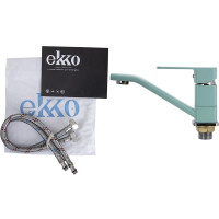 Смеситель для раковины Ekko с гайкой, бирюзовый E45303