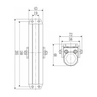 Дверной доводчик DORF 110 кг, черный RAL 9005 matt L8224_black