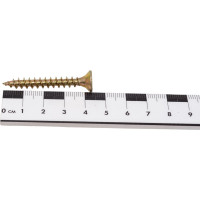 Саморез КРЕП-КОМП желтый цинк, POZY, 6х45, 25 шт. жд645мф