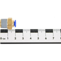 Фитинг 4 мм с наружной металлической резьбой R1/4" CDC Pneumatics PC 0402