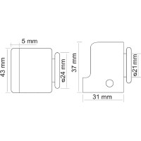 Дверной ограничитель MORELLI MDS-2 BN магнитный, цвет - черный никель 9011018