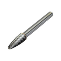 Борфреза гиперболическая со сферическим торцом (тип F; 8х20 мм; хвостовик 6 мм) KORNOR 361082006