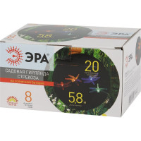 Садовая гирлянда ЭРА Стрекоза на солнечной батарее ERASF22-16 20 LED, 5.8 м Б0053365