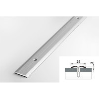 Порог прямой алюминиевый ЛУКА (25 мм, 1,35 м, порошковое покрытие, Серебро) УТ000000362