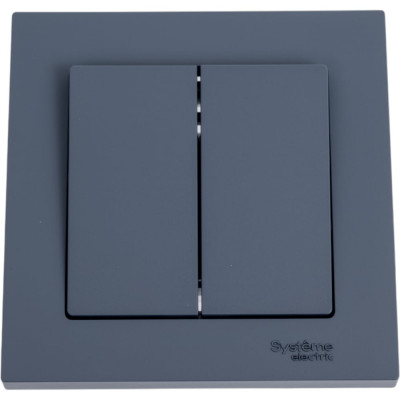 2-клавишный выключатель Systeme Electric AtlasDesign Грифель сх.5, 10АХ, в сборе SE ATN000752