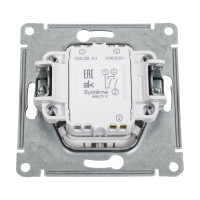 2-клавишный выключатель Systeme Electric Glossa Молочный, сх.5, 10AX GSL000951