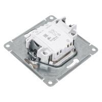 2-клавишный выключатель Systeme Electric Glossa Молочный, сх.5, 10AX GSL000951