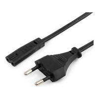 Шнур ШВВП-АП Power Cube 2х0,75 S52C7-250-2,5-1,8, черный, 1,8 м, S52 - C7, 2-pin, с прямым разъёмом C7 RPC-184BLPRO1.8