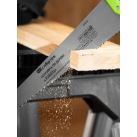 Ножовка по дереву СИБРТЕХ Зубец 500 мм, шаг зуба 7мм, зуб 2D, калёный зуб, 2-х компонентная рукоятка 23818