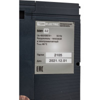 Автоматический выключатель TDM ELECTRIC ВА89-32 3Р 63А 70кА SQ0751-0046