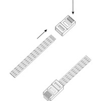Разъем ЭРА Джек Simple RJ1S, RJ45, 8P8C, CAT 5e Б0048300