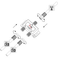Делитель ЭРА ТВ Simple DSF01 2 ответвления под F разъем, 5-1000 МГц Б0048320