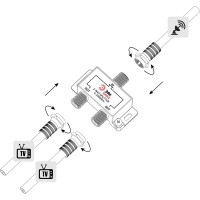 Делитель ЭРА ТВ х 2 под F разъем, 5-2500 МГц simple DSFSAT01 Б0048329