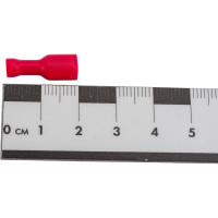 Разъем плоский полностью изолированный TDM ELECTRIC РППИ-М 1,25-187 красный мама  50 шт SQ0546-0002