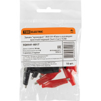Зажим крокодил для проводов TDM ELECTRIC 3А 40мм в изоляции 5 шт+5 шт SQ0541-0017