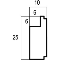 Интерьерный багет Cosca Decor 102-12 25 мм, лен СПБ019680