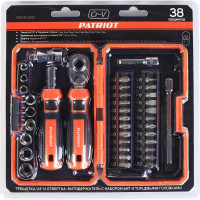 Набор инструментов PATRIOT SPS-38 трещотка с торцевыми головками, отвертка-битодержатель с битами 350003305