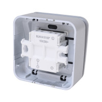 1-клавишный выключатель Systeme Electric Blanca о/у без пласт. алюминий, 10А BLNVA101003