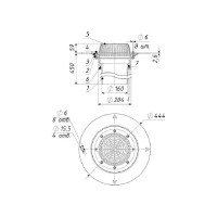 Кровельная воронка Татполимер 160х450 мм с подогревом ТП-01.160/4-Э 23746