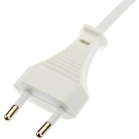 Провод с евроштекером duwi белый 1,5м H 03 VV-F 2x0,5 мм 28560 1