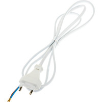 Провод с евроштекером duwi белый 1,5м H 03 VV-F 2x0,5 мм 28560 1