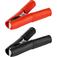 Зажим крокодил TDM ELECTRIC ЗКИ 30А 75мм в изоляции красный/черный (1шт+1шт) SQ0541-0024