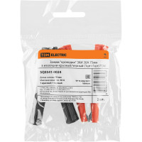 Зажим крокодил TDM ELECTRIC ЗКИ 30А 75мм в изоляции красный/черный (1шт+1шт) SQ0541-0024