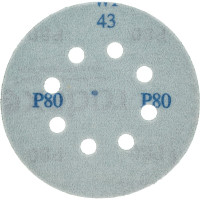 Круг абразивный на пленке GREEN (100 шт; 125 мм; Р80; 8 отверстий) RADEX 612503
