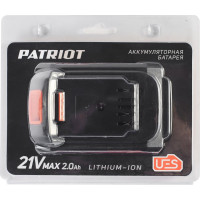 Батарея аккумуляторная PB BR 21V(Max) Li-ion UES 2.0 Ah, тонкая зарядка Patriot 180301122