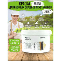 Садовая латексная антисептическая краска Доминар БС 01 2.5 кг J12821