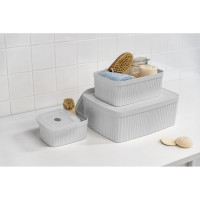 Лоток Econova Velvet с крышкой 150x115x70 мм, 0,9 л светло-серый флэк 433238738