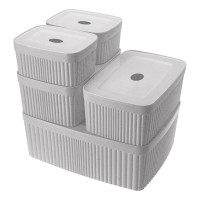 Лоток Econova Velvet с крышкой 150x115x70 мм, 0,9 л светло-серый флэк 433238738