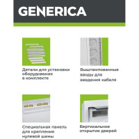 Бокс GENERICA ЩРВ-П-36 модулей, встраиваемый, пластик IP41 MKP12-V-36-41-G