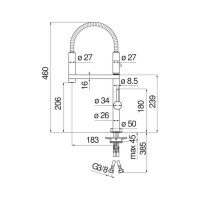 Смеситель для кухни Nobili MOVE матовый черный MV92300/50BM 00000106809