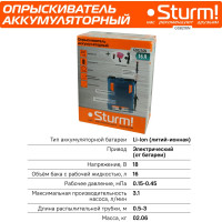 Садовый опрыскиватель Sturm GS8216N